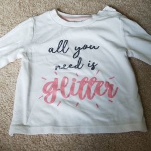 All you need is glitter white long sleeve